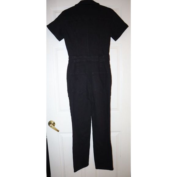 Good American GMJS126 Women's Sz 2 (M) Black Fit For Success Denim Jumpsuit - Picture 13 of 13